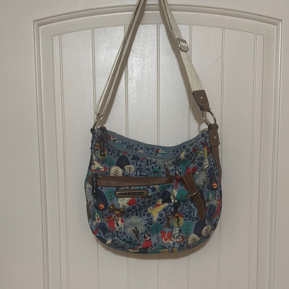 Lily Bloom Who Let The Dogs Out Shoulder Bag MultiPocket